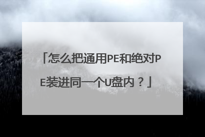 怎么把通用PE和绝对PE装进同一个U盘内？