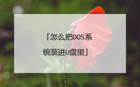 怎么把DOS系统装进U盘里