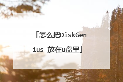 怎么把DiskGenius 放在u盘里