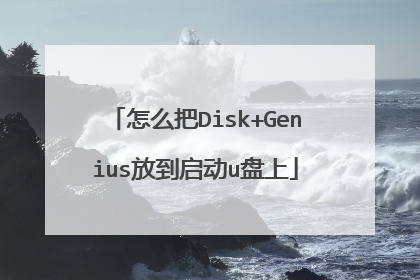 怎么把Disk+Genius放到启动u盘上