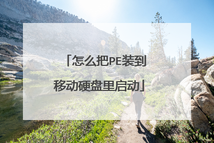 怎么把PE装到移动硬盘里启动