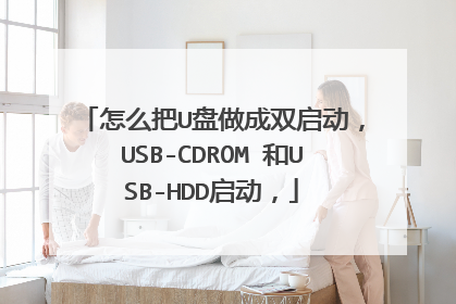 怎么把U盘做成双启动，USB-CDROM 和USB-HDD启动，