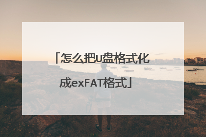 怎么把U盘格式化成exFAT格式