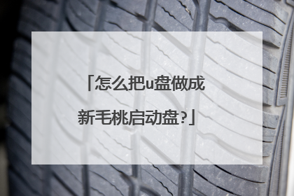 怎么把u盘做成新毛桃启动盘?