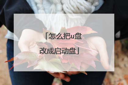 怎么把u盘改成启动盘