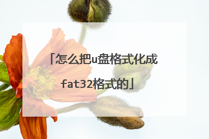 怎么把u盘格式化成fat32格式的