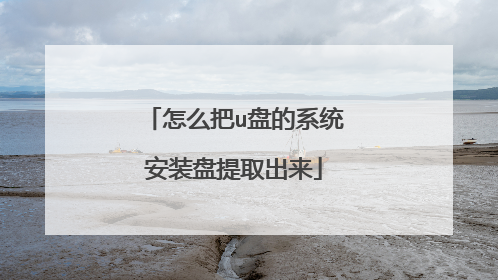 怎么把u盘的系统安装盘提取出来