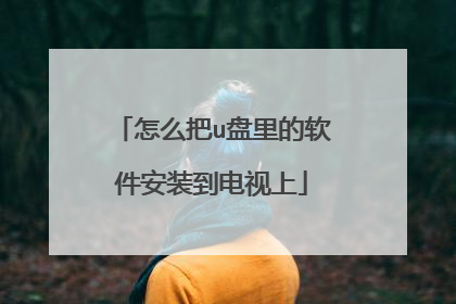 怎么把u盘里的软件安装到电视上