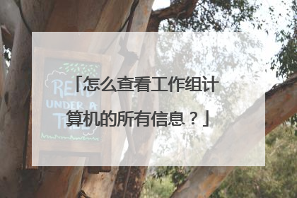 怎么查看工作组计算机的所有信息?