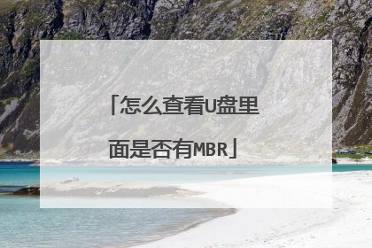 怎么查看U盘里面是否有MBR