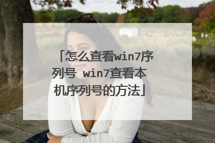 怎么查看win7序列号 win7查看本机序列号的方法