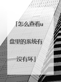 怎么查看u盘里的系统有没有坏