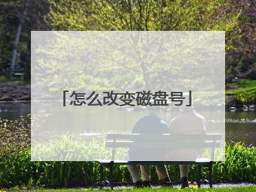 怎么改变磁盘号