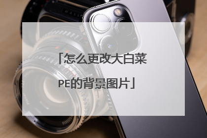 怎么更改大白菜PE的背景图片