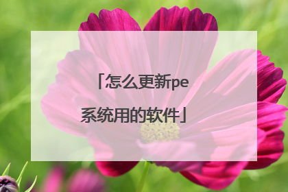 怎么更新pe系统用的软件