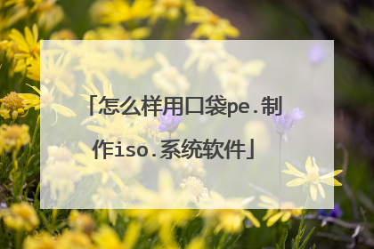 怎么样用口袋pe.制作iso.系统软件