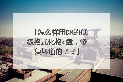 怎么样用DM的低级格式化格c盘,修复坏道的??