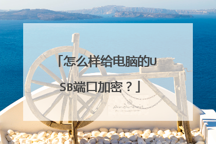 怎么样给电脑的USB端口加密?