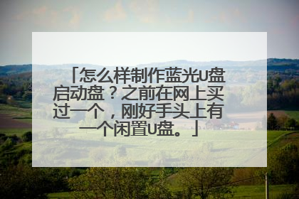 怎么样制作蓝光U盘启动盘?之前在网上买过一个,刚好手头上有一个闲置U盘。