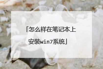 怎么样在笔记本上安装win7系统