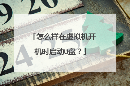 怎么样在虚拟机开机时启动U盘?