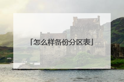 怎么样备份分区表