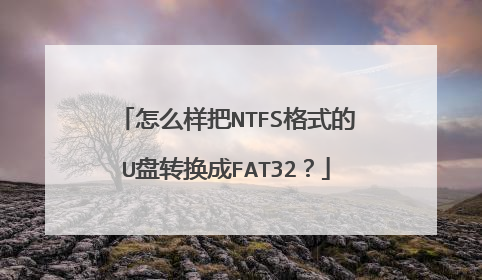 怎么样把NTFS格式的U盘转换成FAT32?