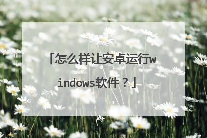 怎么样让安卓运行windows软件?
