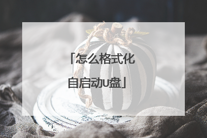 怎么格式化自启动U盘