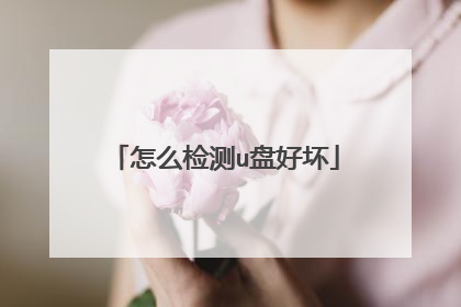 怎么检测u盘好坏