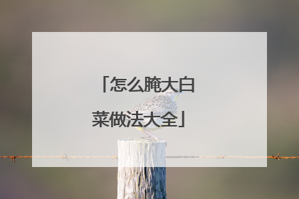 怎么腌大白菜做法大全