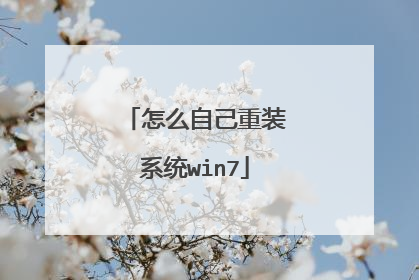 怎么自己重装系统win7