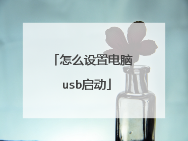怎么设置电脑usb启动