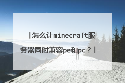 怎么让minecraft服务器同时兼容pe和pc?