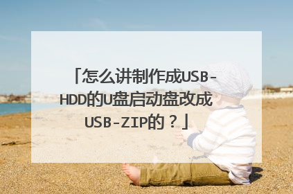 怎么讲制作成USB-HDD的U盘启动盘改成USB-ZIP的?
