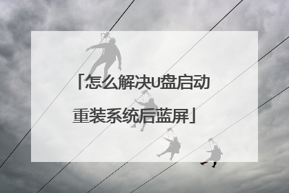 怎么解决U盘启动重装系统后蓝屏