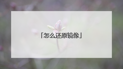 怎么还原镜像