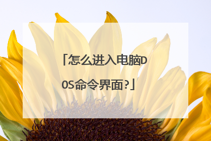 怎么进入电脑DOS命令界面?