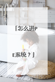 怎么进PE系统?