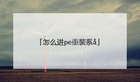 怎么进pe重装系ǻ