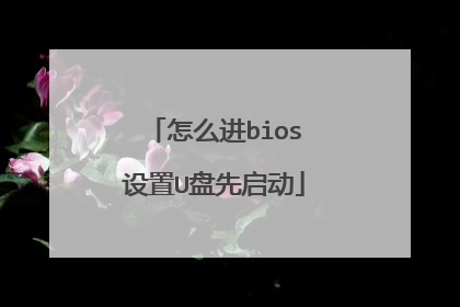 怎么进bios设置U盘先启动