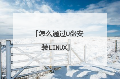 怎么通过U盘安装LINUX