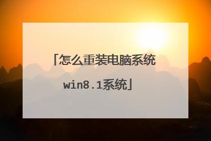 怎么重装电脑系统win8.1系统