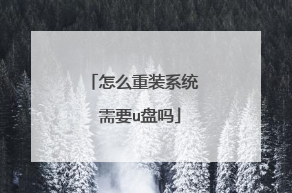 怎么重装系统 需要u盘吗