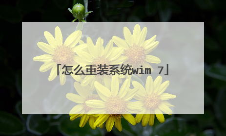怎么重装系统wim 7