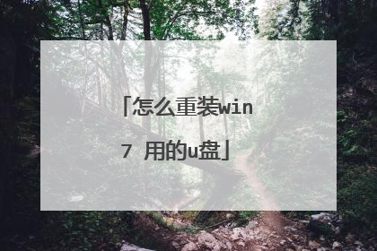 怎么重装win7 用的u盘