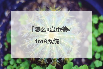怎么u盘重装win10系统