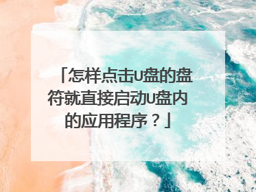 怎样点击U盘的盘符就直接启动U盘内的应用程序?