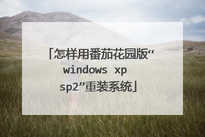 怎样用番茄花园版“windows xp sp2”重装系统