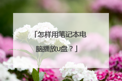 怎样用笔记本电脑播放U盘?